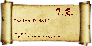 Theiss Rudolf névjegykártya